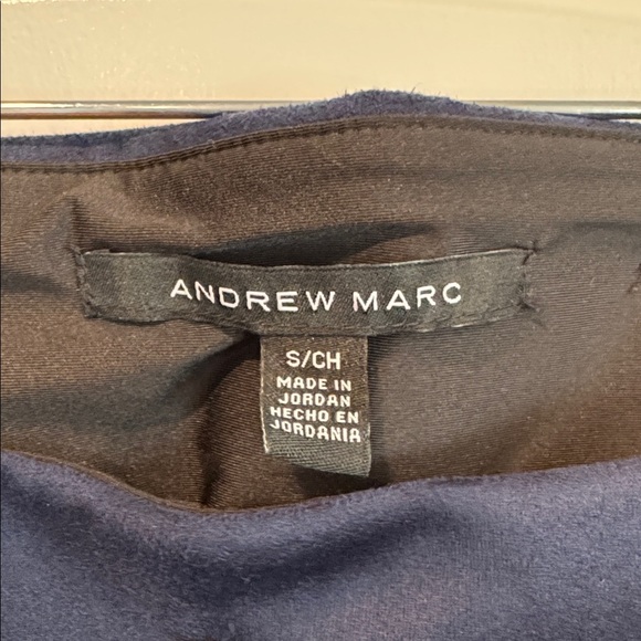 Andrew Marc Women's Mid Rise Lightweight Faux Suede Pull On Pant Navy Size Small - Picture 5 of 8
